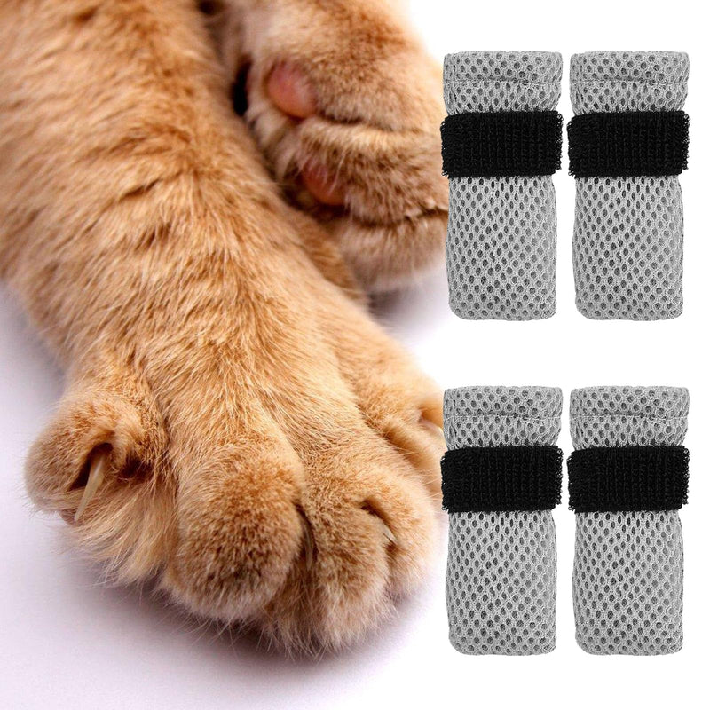 8 pieces of polyester cat paw protectors to prevent scratches and keep paws warm, pet grooming supplies, cat shoes for walking