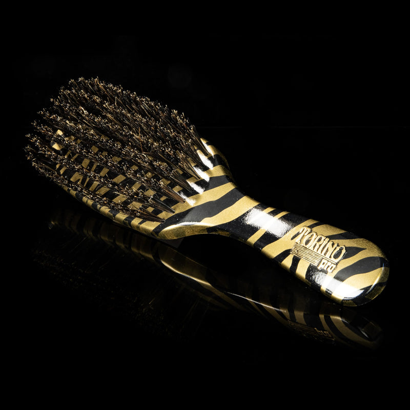 Torino Pro Wave Brush #262-7 Row Medium bristles Shower brush -100% Pure Boar Bristles - Great Workhorse for laying down your 360 Waves - PawsPlanet Australia