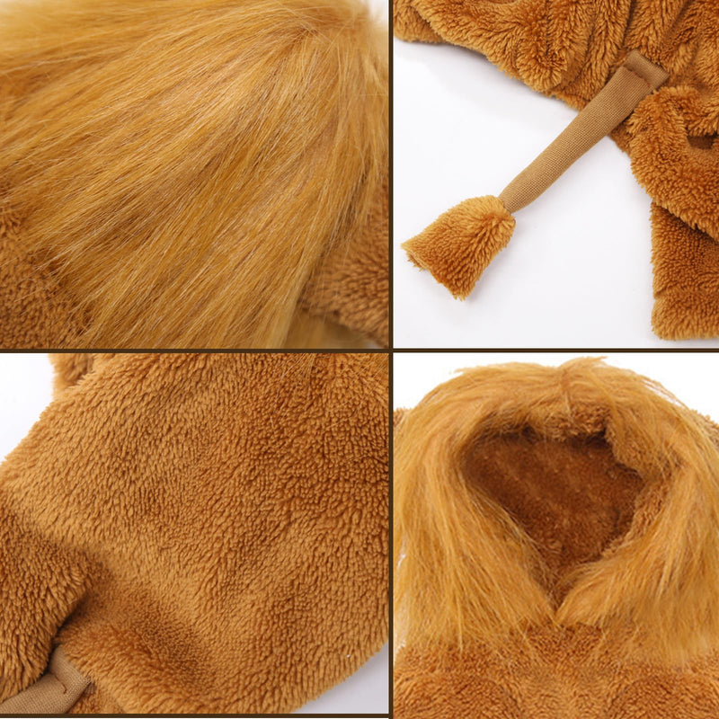 Lion Mane for Dogs Realistic Lion Mane Wig Dog Lion Mane Costume Funny Pet Lion Costume for Halloween (Lion Mane Costume, Medium)