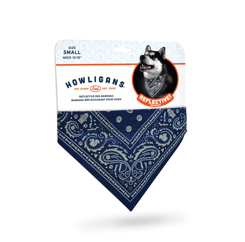 Genuine Fred Howligans Dog Bandana, Small, Navy - PawsPlanet Australia