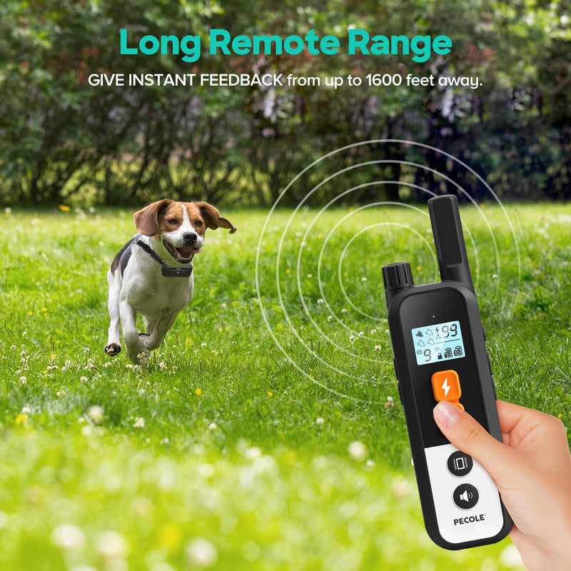 Dog Training Collar with Remote Control: IPX7 Waterproof Shock Collar for Dogs with 3 Training Modes, 99 Adjustable Levels, 1600FT Range, Rechargeable for Small to Large Dogs - PawsPlanet Australia