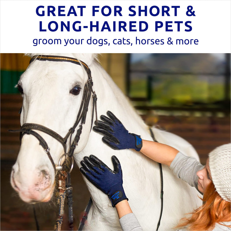Pat Your Pet Grooming Gloves - Cat & Dog Hair Remover Glove for Deshedding Long and Short Fur - PawsPlanet Australia
