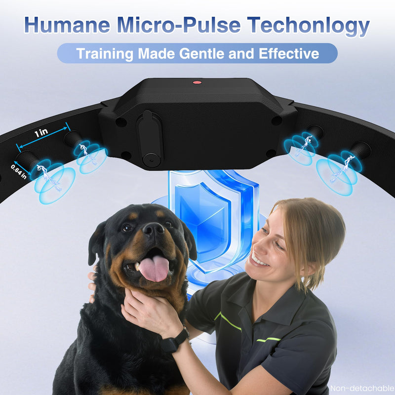 PATPET Training Collar for Dogs, 4200Ft Dog Training Collar with Remote, 3 Training Modes Beep, Vibration, Static, Rechargeable Electric Collars for Medium Large Dogs Black 2 Collars - PawsPlanet Australia