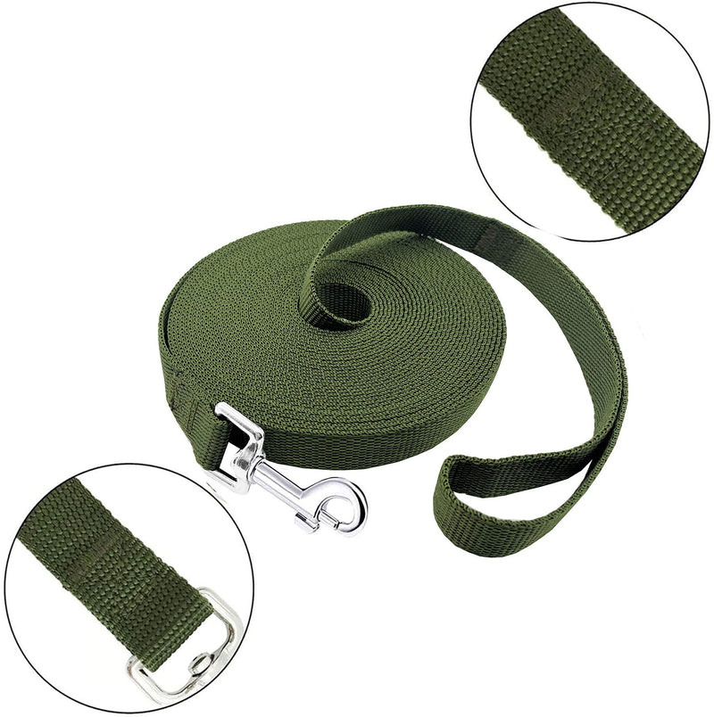 15ft 20ft 30ft 40ft 50ft Long Dog/Puppy Lead Obedience Recall Training Dog Leashes for Small Medium Dogs Camping, Training, Play, or Backyard (30 FT, Green) 30 FT - PawsPlanet Australia