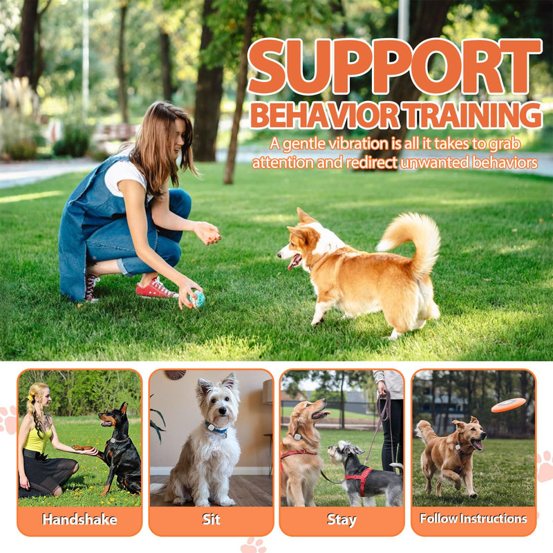 Dog Training Device No Shock, Dog Training Collar Clip with Remote, Safe & Humane Vibrating Clicker, One-Touch Operation, for Beginner Pet Trainer for 5-15 lbs Small Medium Large Dogs - PawsPlanet Australia