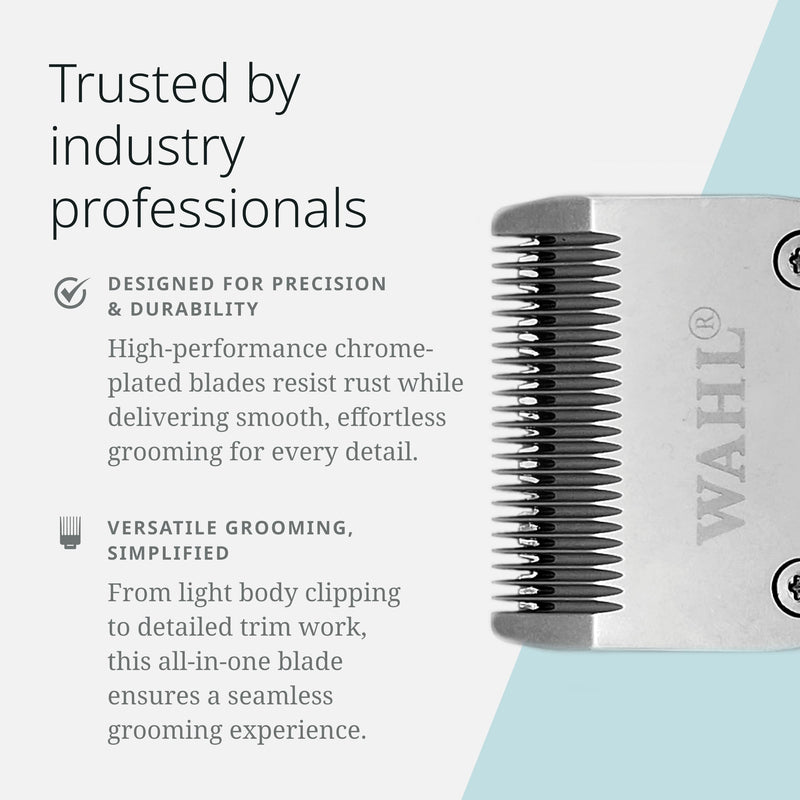 Wahl Pro Animal 4-in-1 Bladeset for Smart Clip Pet Clipper - Adjustable Grooming Blade for Light Body Clipping, Trim Work & Sanitary Areas - High-Performance, Chrome-Plated Replacement Blade - PawsPlanet Australia