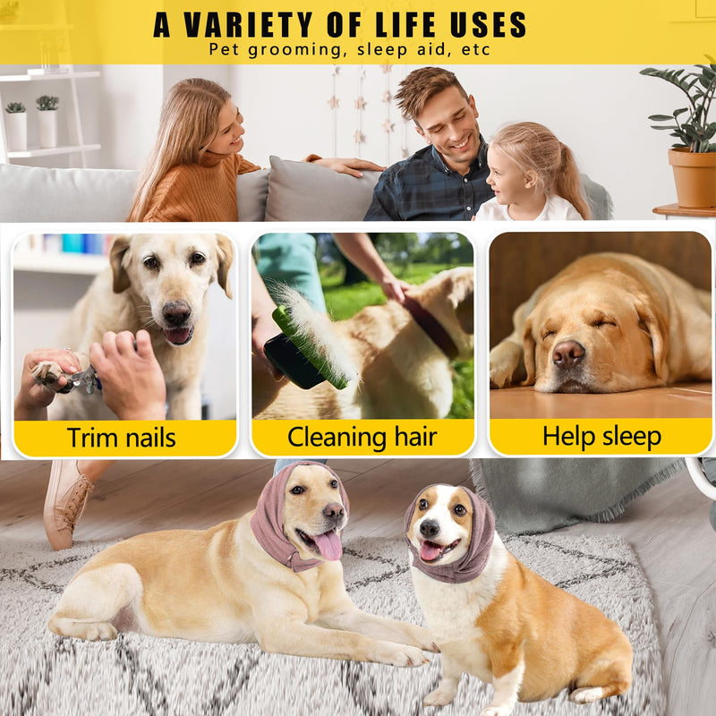Dog Snood for Neck and Ears Warmer, Dog Ear Muffs Noise Protection Calming Hood Pet Snood Ear Covers for Anxiety Relief and Calming (S) S