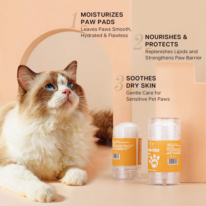 VRAIKO MELAO Paw & Nose Balm for Dogs and Cats, 1.41oz Lick-Safe Natural Paw Butter Stick with Coconut Oil & Shea Butter, Moisturizing Dry Cracked Paws Pads Snouts - PawsPlanet Australia