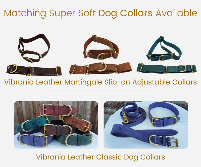 Blazing Paws Vibrania 6 Ft Heavy Duty 1 inch Wide Super Soft Thick Distressed Leather Dog Leash, Indigo Blue with Side Ring (6 Ft L x 1" W, Indigo Blue) 6 Ft L x 1" W - PawsPlanet Australia