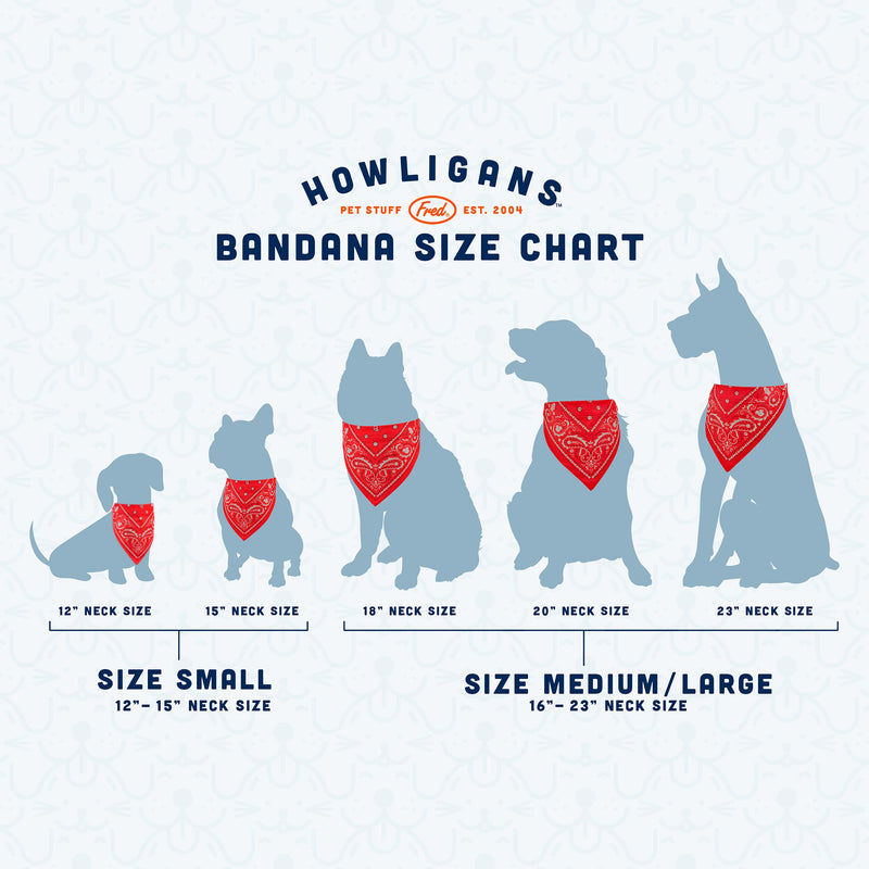 Genuine Fred Howligans Dog Bandana, Small, Navy - PawsPlanet Australia