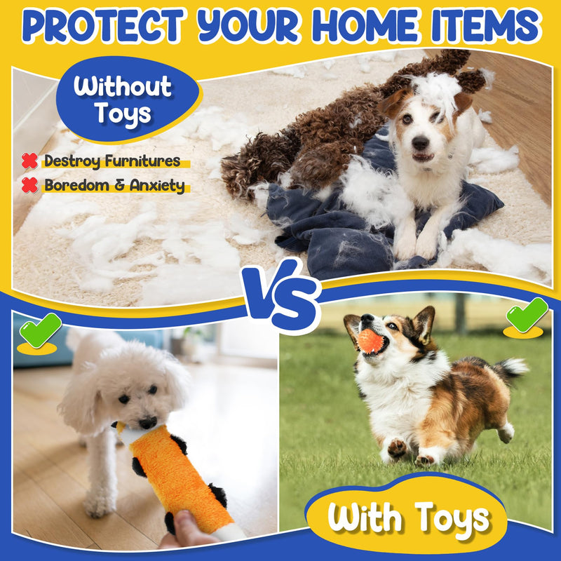 Puppy Toys for Boredom, 9 Pack Interactive Dog Toys for Small Dogs, Puppy Chew Toys for Teething with Rope Toys, Treat Ball and Cute Squeaky Toys - PawsPlanet Australia