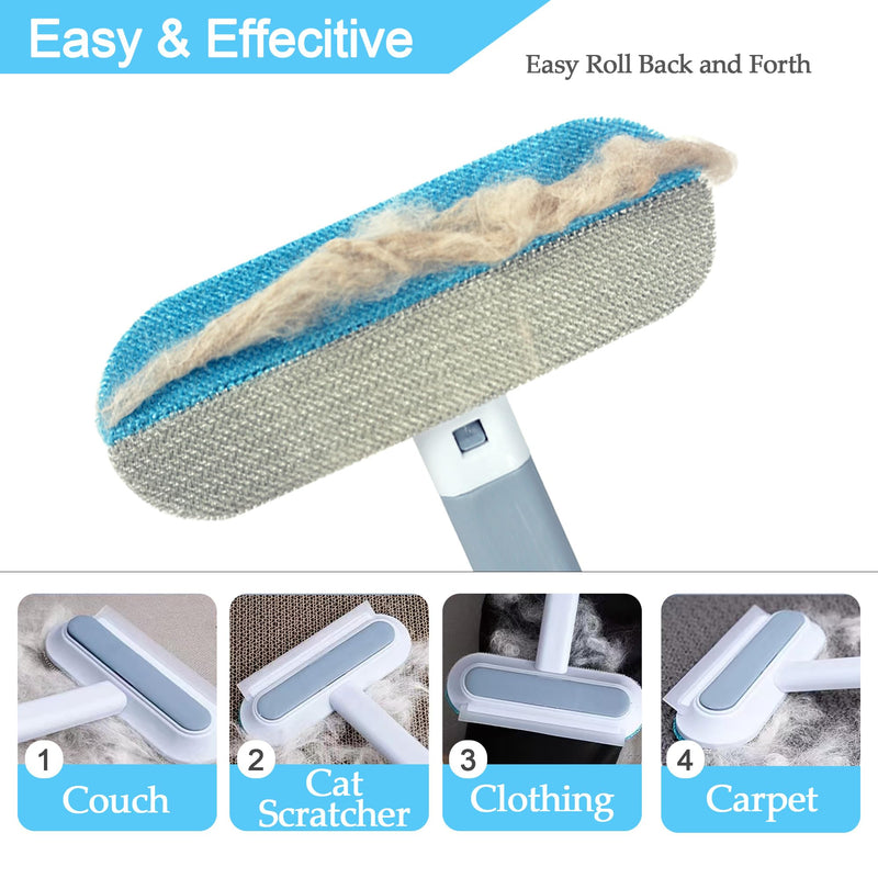 Pet Hair Removal Tool, Dog and Cat Hair Remover for Couch Carpet Furniture, 4 in 1 Multifunctional Pet Hair Removal Broom, Cleaning Brush for Window Tile, Reusable Washable, 1 Piece - PawsPlanet Australia