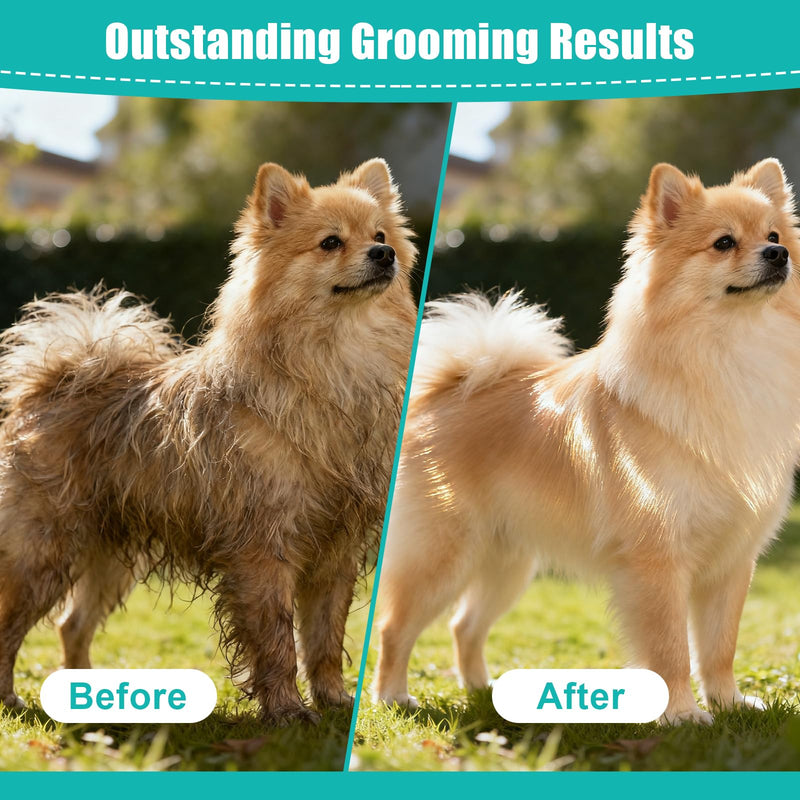 Dog & Cat Brush, Deshedding Brush with Easy Release Button, Premium Grooming Tool for Shed Control & Undercoat Removal, Ideal for Long/Short Haired Pets (Mint Green) Mint Green - PawsPlanet Australia