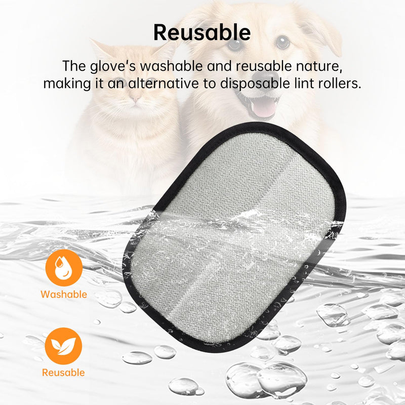 2 Pcs Static Pet Hair Removal Gloves Brush, Reusable Electrostatic Cat Dog Pet Hair Remover Grooming Glove Brush Tool - PawsPlanet Australia