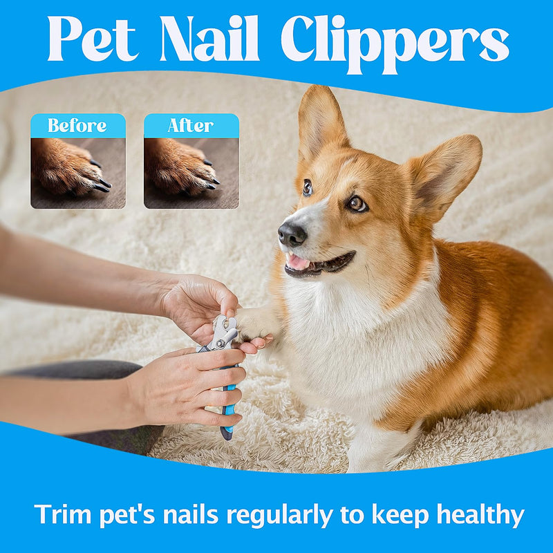 6 PCS Grooming Kit for Dogs Cats Comb Deshedding Dog Brush Pet Knot Opener Cleaning Slicker Brush Nail Clipper Toothbrush Pet Hair Removal Tool Washing Supplies for Small Medium Large Dog Cat DOG-G-6PCS - PawsPlanet Australia