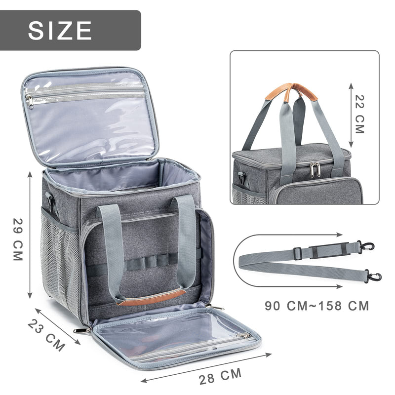 Dog Grooming Bag, Dog Grooming Supplies Organizer Tote Bag for Pet Grooming Tool Kit Accessories, Grey - PawsPlanet Australia