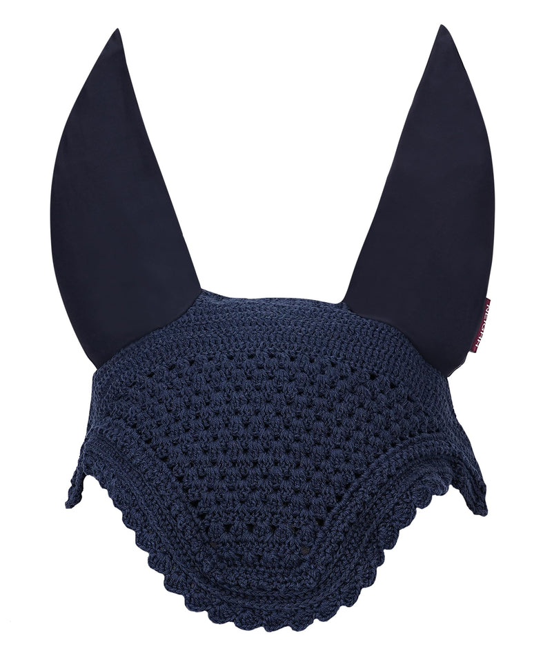 Prominent Ear Bonnet with Sound Resistant and Soft Stretchable Lycra Ears (Large: (Horizontal) A: 34cm, (Vertical) B: 42cm, Navy) Large: (x-axis) A: 34cm, (y-axis) B: 42cm