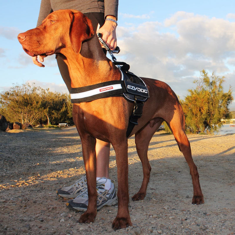 EZYDOG Convert Dog Harness | Magnetic Handle, Anti Pull Harness, LED Light Mount, Reflective Strips, Contoured & Breathable Fabric (S, Camo) Small