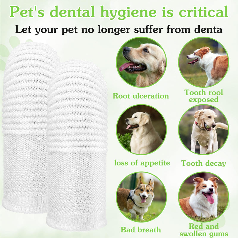 30Pcs Cat & Dog Toothbrush Finger, Soft Fabric Finger Toothbrush for Dogs Cats, Washable & Reusable Teeth Cleaning Wipes Toothbrushes Fingers Dental Wipes Care Remove Stain