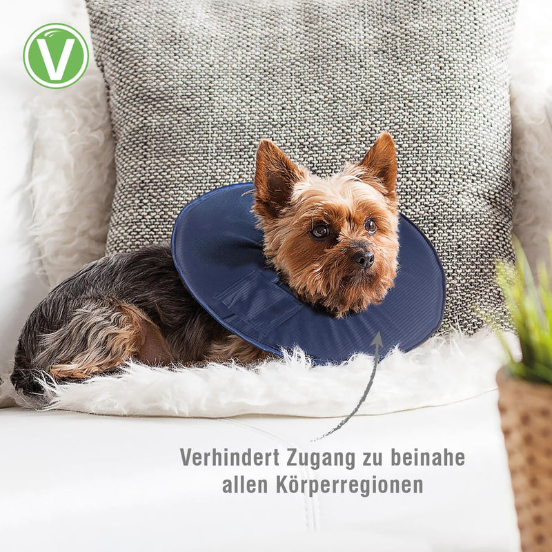 Lick Protection Collar - Neck Collar for Dogs & Cats, Comfortable Alternative to Plastic Neck Collar, No Visual Impairment, Water-Repellent, Washable - S Circumference 25-31 cm, Diameter 30