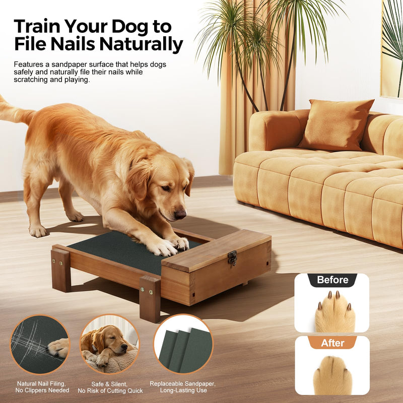 Dog Nail Scratch Board: IQ Training & Enrichment Toy, Sandpaper Scratch Pad for Nail Care, Slow Feeder & Nail Filing Toy FAA - PawsPlanet Australia