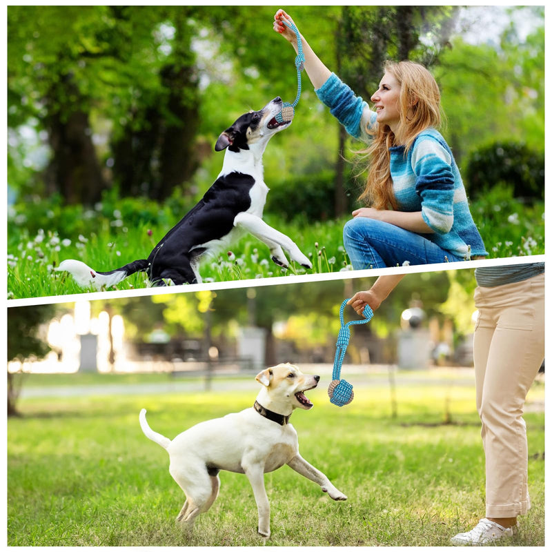 7 Pack Puppy Rope Toys, Dog Rope Toys for Small Dogs, Dog Tug Rope, Puppy Teething Rope for Teeth Cleaning and Chewing, Keep The Dog from being Bored, Variety of Dog Cotton Rope Toys, Blue For Small Dog - PawsPlanet Australia