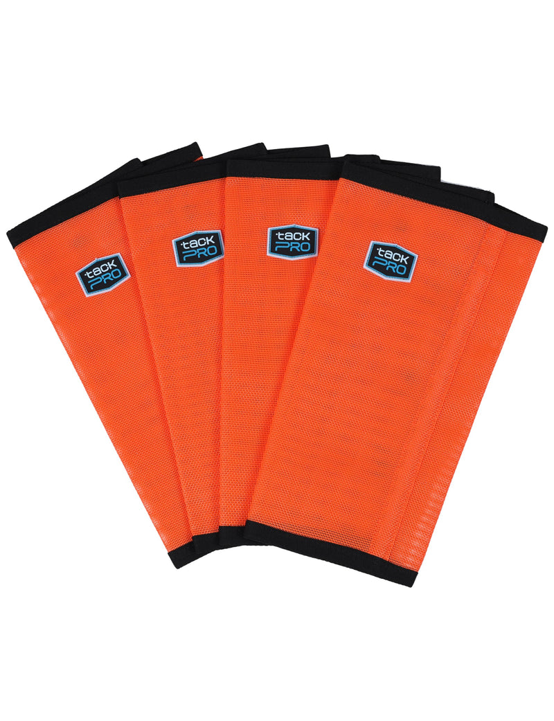 Horse Fly Boots for Horses Set of 4, Breathable Mesh Fly Leggings, Stay-Up Fly Leg Wraps for Summer Orange S