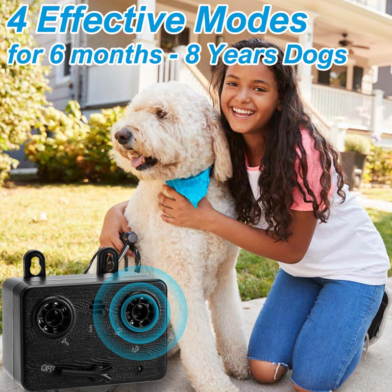 Anti Barking Devices, Auto Dog Barking Control Devices with 3 Modes, Rechargeable Ultrasonic Dog Bark Box Dog Barking Deterrent Devices, Effective Stop Barking Dog Devices for Indoor & Outdoor