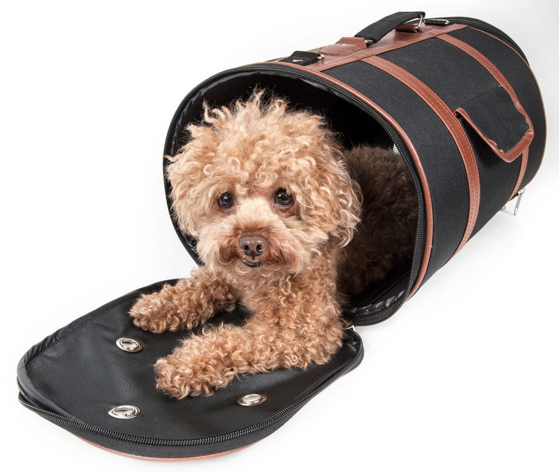 Pet Life Airline Approved Cynlider Fashion Pet Carrier - Airline Approved Travel Dog Carrier for Small Dogs and Cats - PawsPlanet Australia