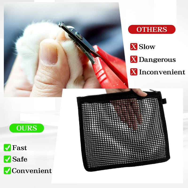 Klmnop 2 Pcs Sugar Glider Nails Trimming Pouch, Sugar Glider Bonding Pouch Mesh, Trim Bag for Ferrets Guinea Pig Rat(Black) Black - PawsPlanet Australia