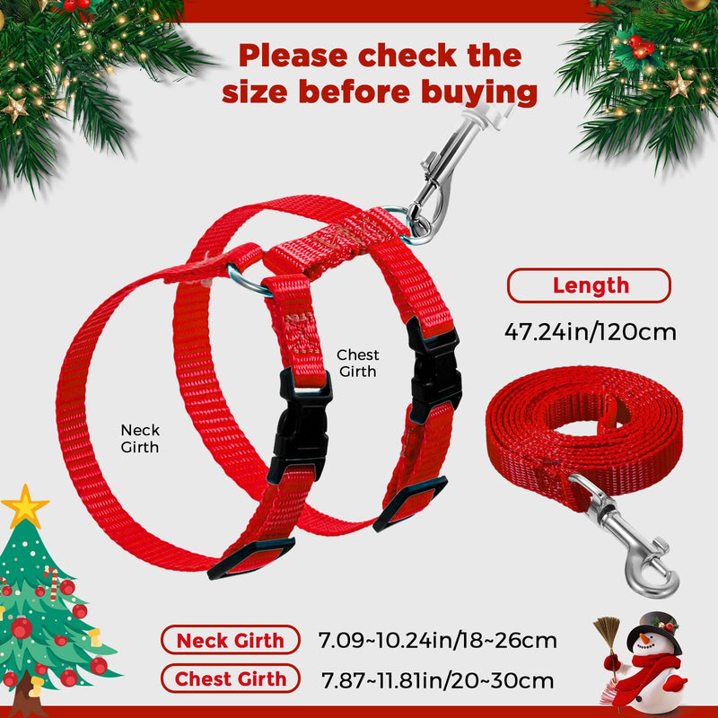 Outus 5 Pieces Adjustable Rabbit Harness and Leash Set Escape Proof Bunny Harness Vest for Pet Running Walk Jogging Leash Harness for Bunny Cat Puppy Kitten Ferret and Other Small Pet(Vivid Color) Vivid Color - PawsPlanet Australia