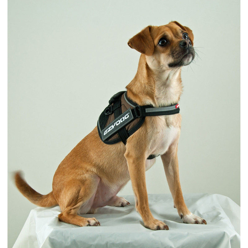EZYDOG Convert Dog Harness | Magnetic Handle, Anti Pull Harness, LED Light Mount, Reflective Strips, Contoured & Breathable Fabric (S, Camo) Small
