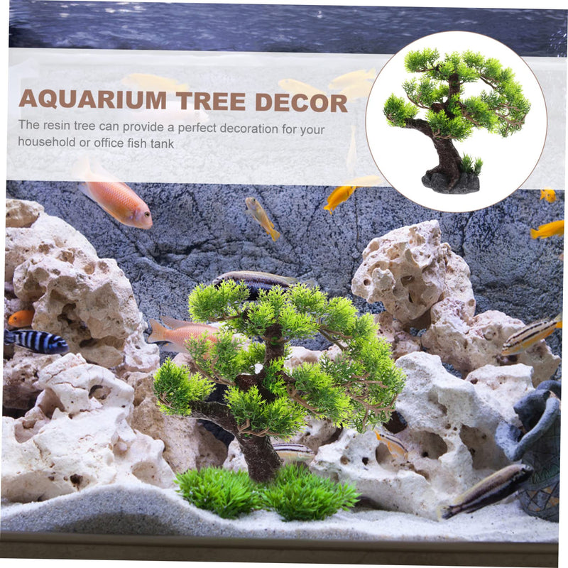 Landscaping Tree Fish Tank Decorations Aquarium Tree Fish Tank Fake Tree Fish Tank Ornament Fake Bonsai Tree Fish Tank Decorative Tree Greenery Green Tree Plant Resin - PawsPlanet Australia