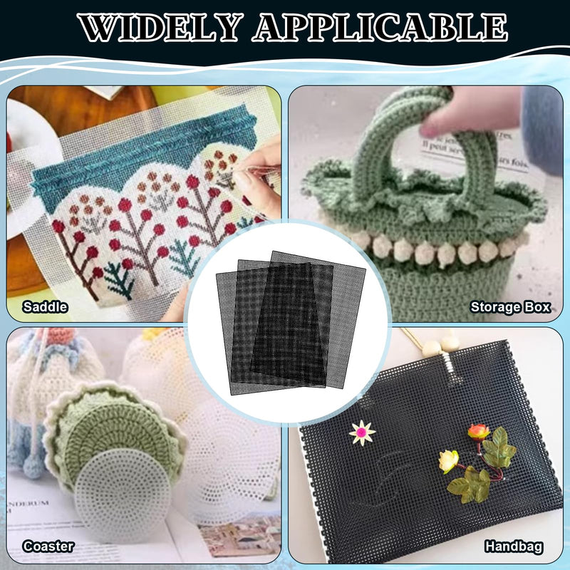 8Pcs Plastic Mesh Canvas Sheets Embroidery Aquarium Fish Tank Divider Plastic Grid Isolation Board Partition Net Pane Separator Filter Bottom Tray,20 Pcs Binding Bars Sliding Bars ,Crochet Projects - PawsPlanet Australia