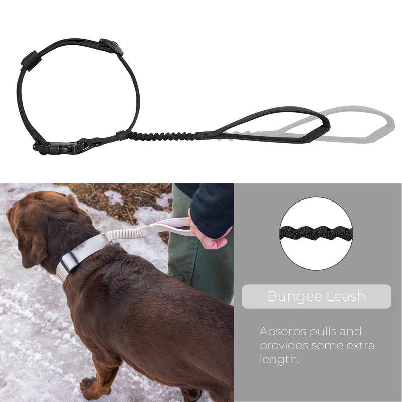 TUG Grab Collar | Integrated Traffic Leash Magnetically Attached for Quick Control (XL/Black) XL Black - PawsPlanet Australia