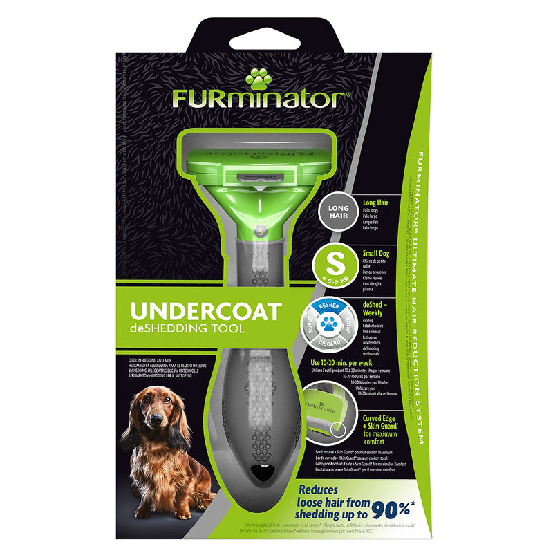 FURminator Undercoat deShedding Tool for Small Long Hair Dogs 4.5-9 kg zzzz-s Version 2.0 - PawsPlanet Australia