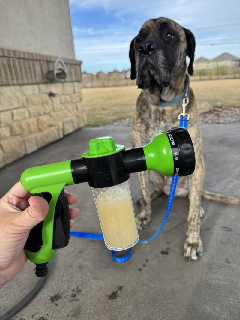 The Original Pup Jet Dog Washing Hose Attachment with Soap Dispenser – 8-in-1 Fur Sweep Dog Bathing Supplies Kit, Shower Attachment & Shampoo Sprayer for Dog Wash, Bath, and Grooming Perfect Pet Care - PawsPlanet Australia
