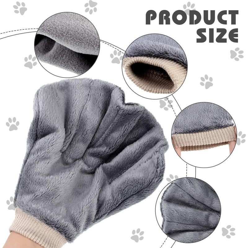 2 Pcs Sugar Glider Bonding Mitt, Calming Sleeping Glove, Bite Proof Animal Handling Gloves, Hedgehog Accessories Calming Glove for Train Your Sugar Glider Small Animals Hamster Rats Pet (Gray) Gray - PawsPlanet Australia