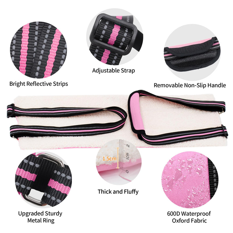 AIITLE Dog Carrier Sling Medium - Hind Leg Support Sling with Hip Padding, Rehab Mobility Aid for Senior/Disabled Dogs, Orthopedic Injury & ACL Surgery Recovery (Pink, M) Pink - PawsPlanet Australia