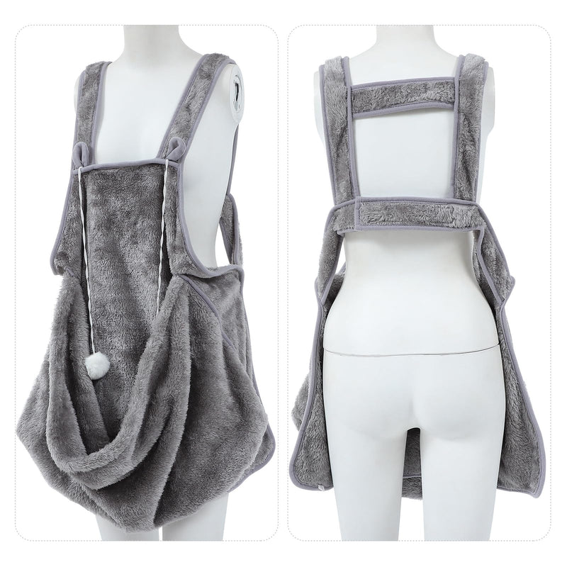 TEHAUX Cat Hug Apron made of Coral Fleece Portable and Lightweight Pet Carrier Warm and Cozy for Home and On the Go