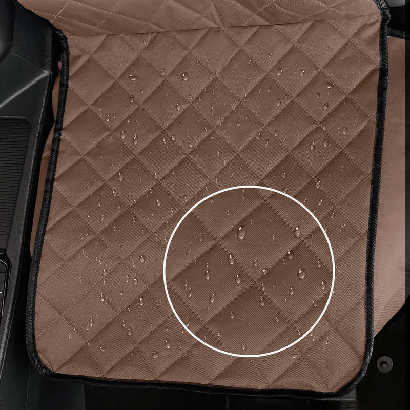 Full Protection Dog Car Seat Cover with Side Flaps Nonslip Scratchproof. Waterproof Front Seat Car Cover Fits for Most Vehicles 1 Pack (brown) Universal Fit brown - PawsPlanet Australia