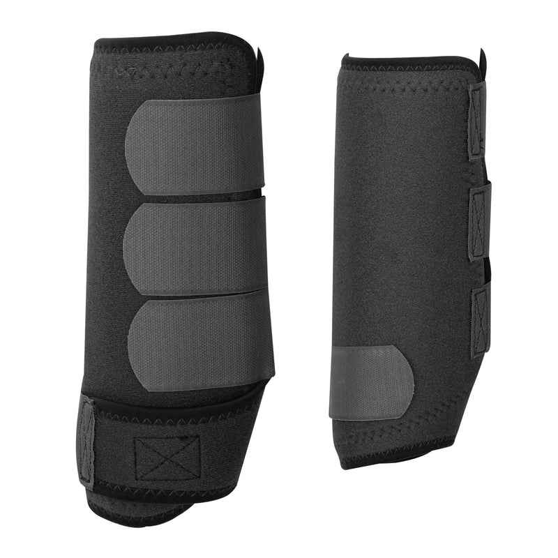 Medicine Horse Boots Splint Boots for Horses Protective Lower Limb Brushing Boots Front Hind Leg Protection Gear Set of 4 (Black, Medium) Black - PawsPlanet Australia
