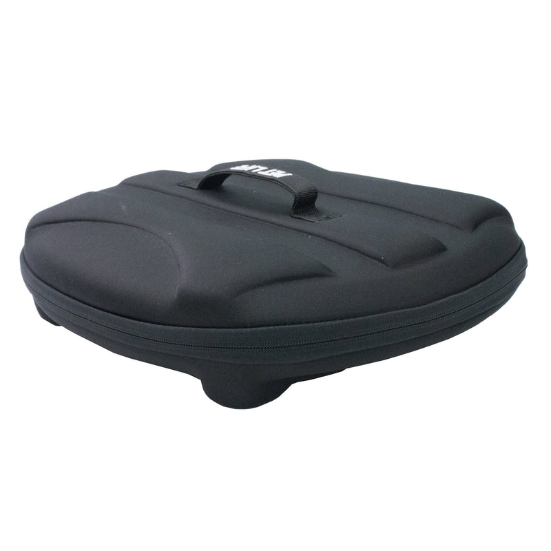 Pet Life Circular Shelled Travel Pet Carrier - Collapsible and Folding Airline Dog Carrier with Lightweight Military-Grade Durability with Included Shoulder Straps Black 18.2"L x 14.6"W x 12.2"H - PawsPlanet Australia