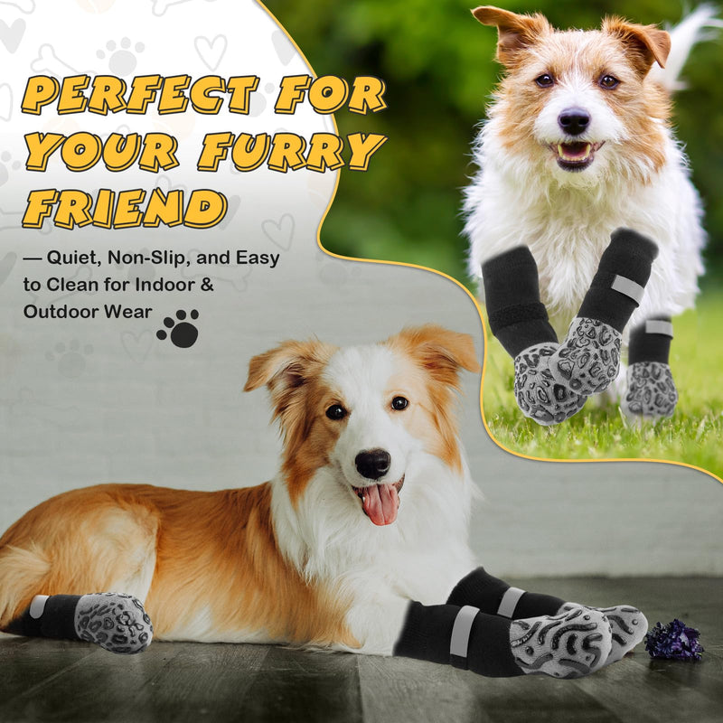 12 Pcs Dog Socks for Hardwood Floors Non-Slip Dog Socks Shoes Prevent Licking Paws Double-Sided Paw Protection Warm Outdoor Indoor to Prevent Slipping and Licking(Medium Size) Medium Size - PawsPlanet Australia