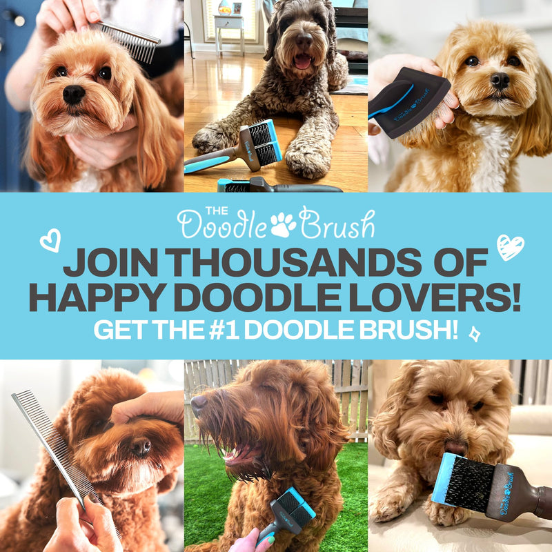 Dog Combs for Grooming Matting, Finishing Metal Comb For Dogs, Large Stainless Steel Doodle Dog Grooming Combs, Tackles Mat & Tangles for Poodles, Labradoodle, Cockapoo Pet Comb