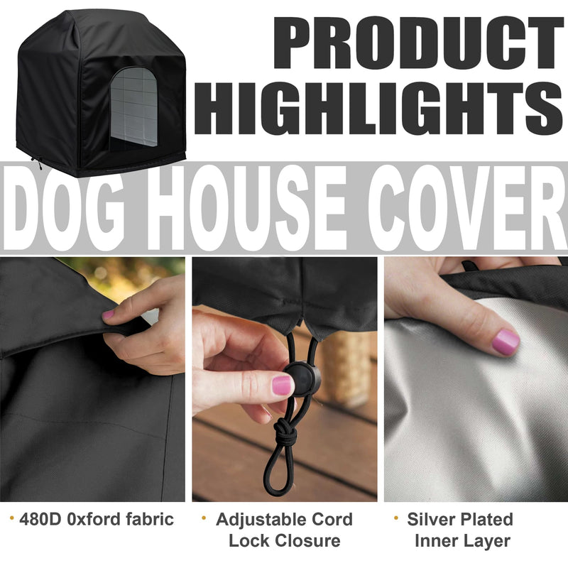 Protect Your Furry Friend with The DogHouse Cover - Waterproof, Easy to Use,39x37x41 inch - PawsPlanet Australia
