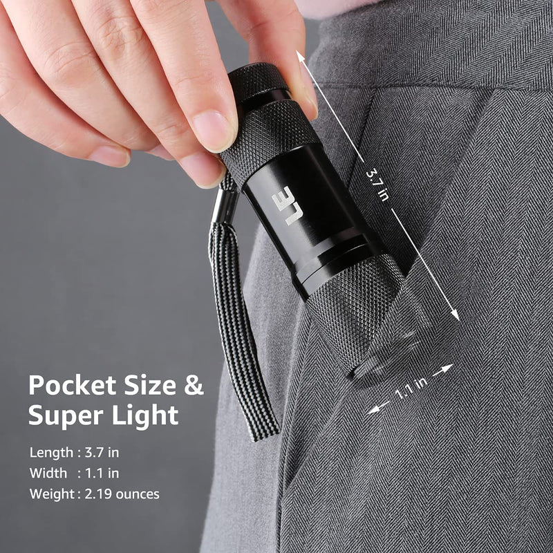 Lighting EVER Black Light Flashlight, Small UV Lights 395nm, Portable Ultraviolet Light Detector for Invisible Ink Pens, Dog Cat Pet Urine Stain, AAA Batteries Included 1 - PawsPlanet Australia
