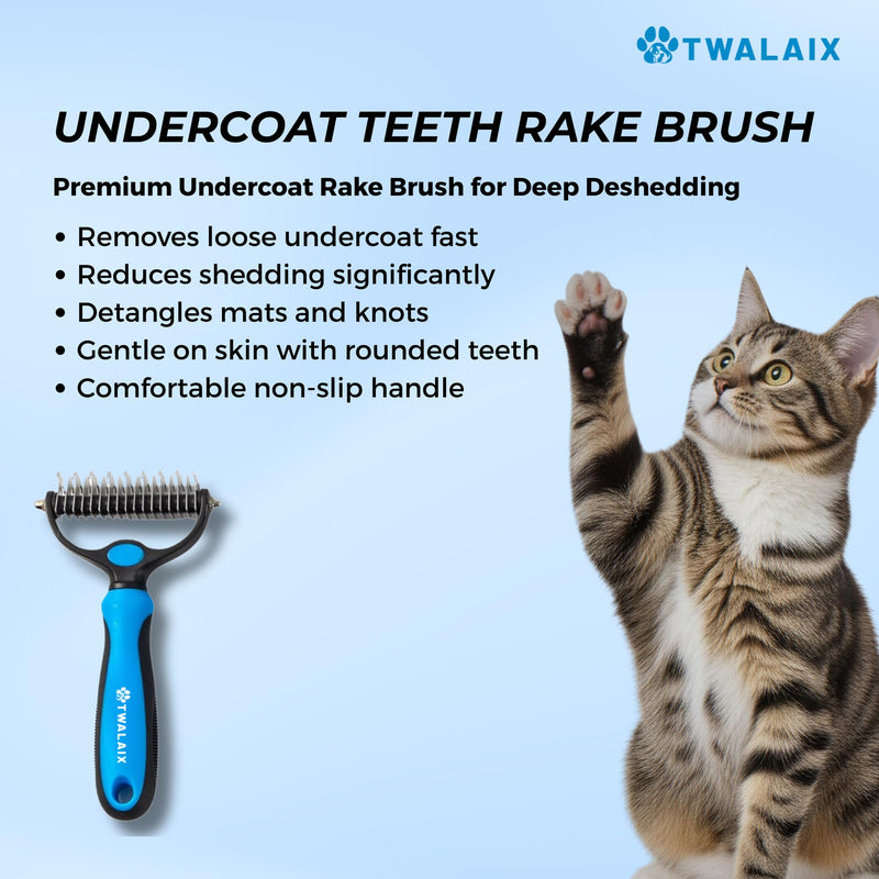 6 in 1 Pet Grooming Kit for Dogs & Cats - Deshedding Brush, Undercoat Rake, Slicker Brush, Nail Clipper, Nail File & Flea Comb for All Coat Types 6 in 1 Kit