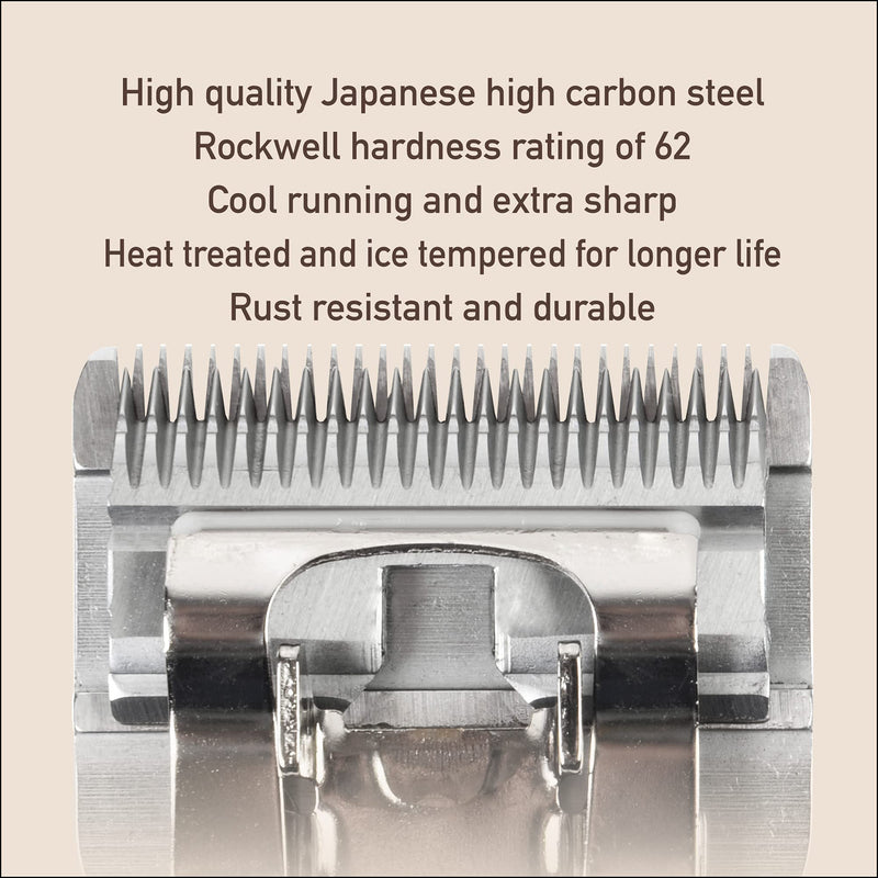 Detachable Blade - Size 3 3/4F Blade 1/2", Made of Extra Durable Japanese Steel, Compatible with Most Andis, Oster, Wahl A5 Clippers - PawsPlanet Australia