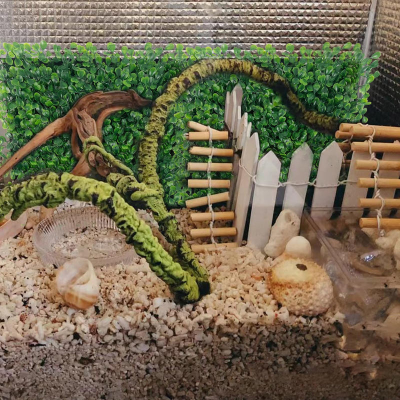 Rainmae Hermit Crab Climbing Toys, Faux Grass Mat Fake Turf Hermit Crab Climbing Wall, Plastic Aquarium Plants Lawn Hermit Crab Supplies Climbing and Hide Toy for Gecko Reptile Lizard 10 x 10 Inch - PawsPlanet Australia